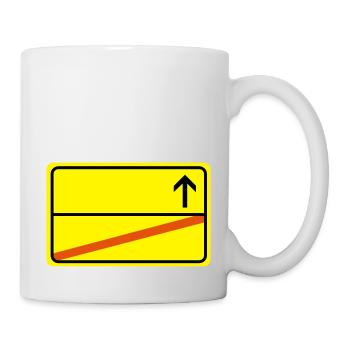 Ortsausgangsschild Leer - Tasse - Weiß - Rechts