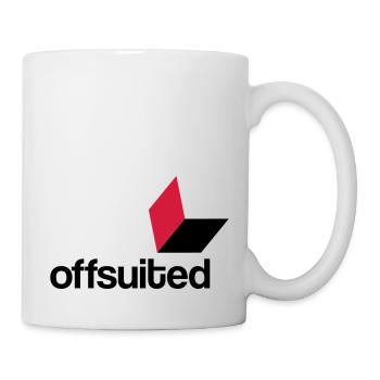 offsuited logo schwarz - Tasse - Weiß - Rechts