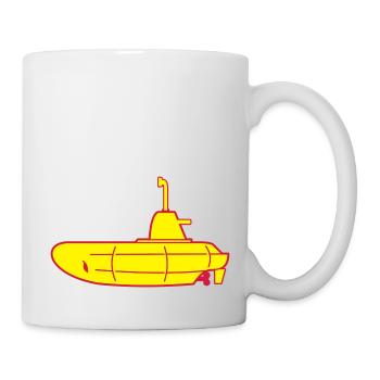 2 colours - Gelbes U-Boot - Yellow Submarine - Mug - white - Right
