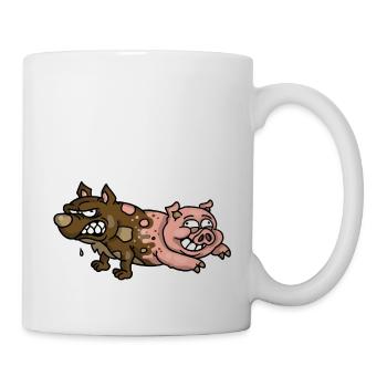Schweinehund - Tasse - Weiß - Rechts