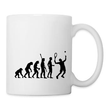 evolution_tennis_b_1c - Mug blanc - blanc - Droite