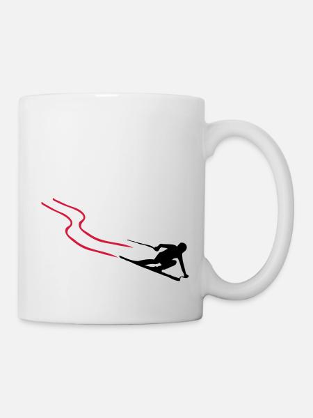 ski - Tasse - Weiß
