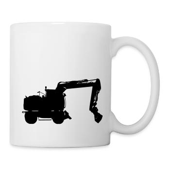 Bagger - Tasse - Weiß - Rechts
