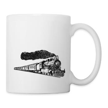 Zug-eisenbahn-dampflok-lo - Tasse - Weiß - Rechts