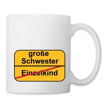 große Schwester - Tasse - Weiß - Rechts