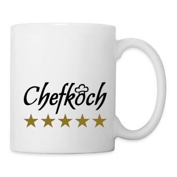 Koch Kochmütze Chefkoch kochen essen - Tasse - Weiß - Rechts