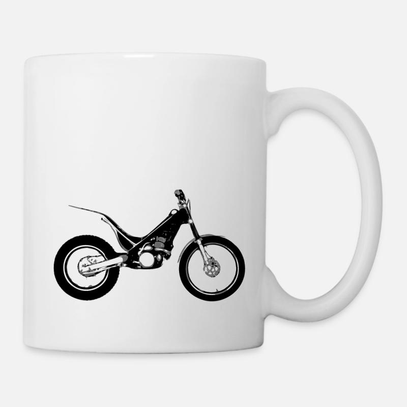 Trial Motorrad - Tasse - Weiß