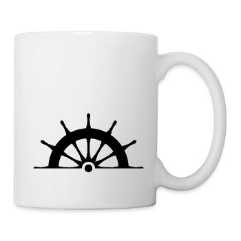 Steuerrad schwarz - Tasse - Weiß - Rechts