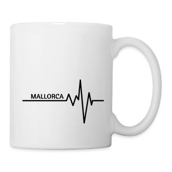 herzschlag mallorca - Tasse - Weiß - Rechts