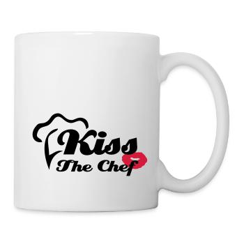 Embrassez le chef - Mug blanc - blanc - Droite
