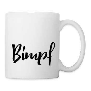 Bayrisches Wort, kleiner Junge: Bimpf - Tasse - Weiß - Rechts