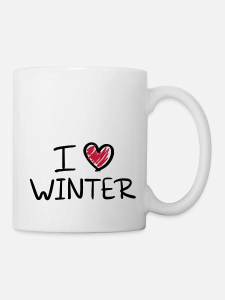 i_love_winter__f2 - Tasse - Weiß