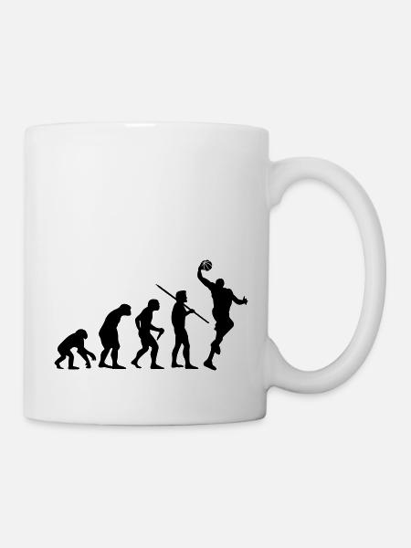 Évolution de l'homme - Basket - Mug blanc - blanc
