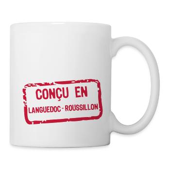 designed label Languedoc Roussillon - Mug - white - Right