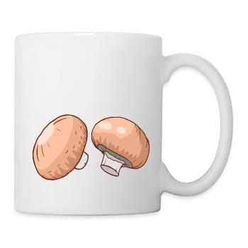 Champignons Egerlinge Angerlinge Pilze - Tasse - Weiß - Rechts