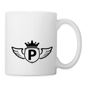 p,Anfangsbuchstabe, Name, wort, - Tasse - Weiß - Rechts