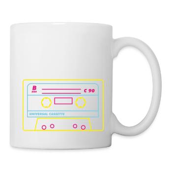 Cassette Audio 80s / Neon - Mug - white - Right