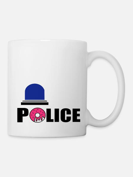 Polizei d - Tasse - Weiß