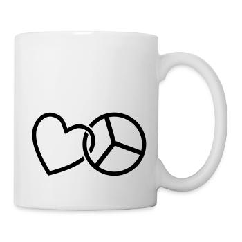love__peace_f1 - Mug blanc - blanc - Droite