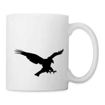 Adler anflug - Tasse - Weiß - Rechts