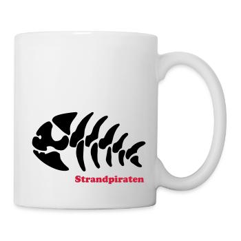 pêche pirates de plage de pirate - Mug blanc - blanc - Droite