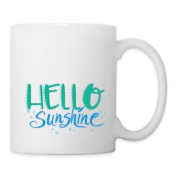 Hello Sunshine blue - Mug - white - Right