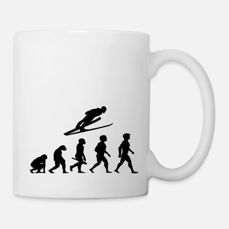 Evolution Ski long jump ski flying ski jumping - Mug - white
