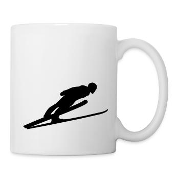 Ski long jump Skiflug Ski jumping Skiweitflug - Mug - white - Right
