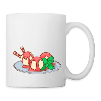 Ice cream ice cream ice cream ice cream ball ice cream sundae - Mug - white - Right