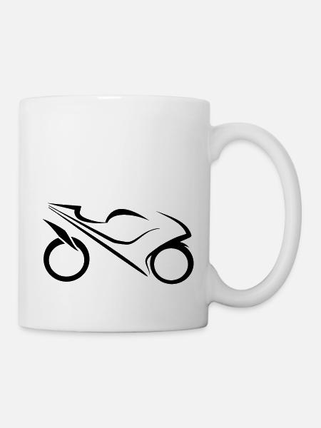 Sport Motorrad - Tasse - Weiß