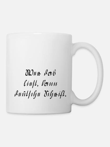 Écriture allemande - Mug blanc - blanc
