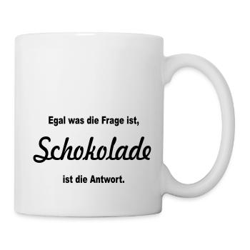 no matter what the question is, chocolate is the - Mug - white - Right