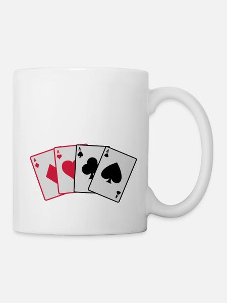 karten - Tasse - Weiß