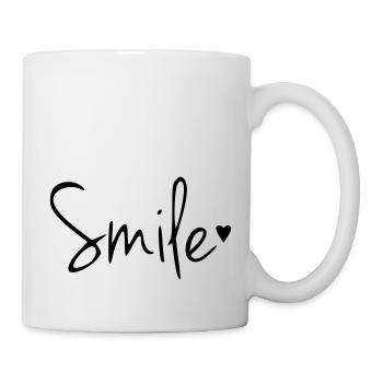 Lachen Smile - Tasse - Weiß - Rechts
