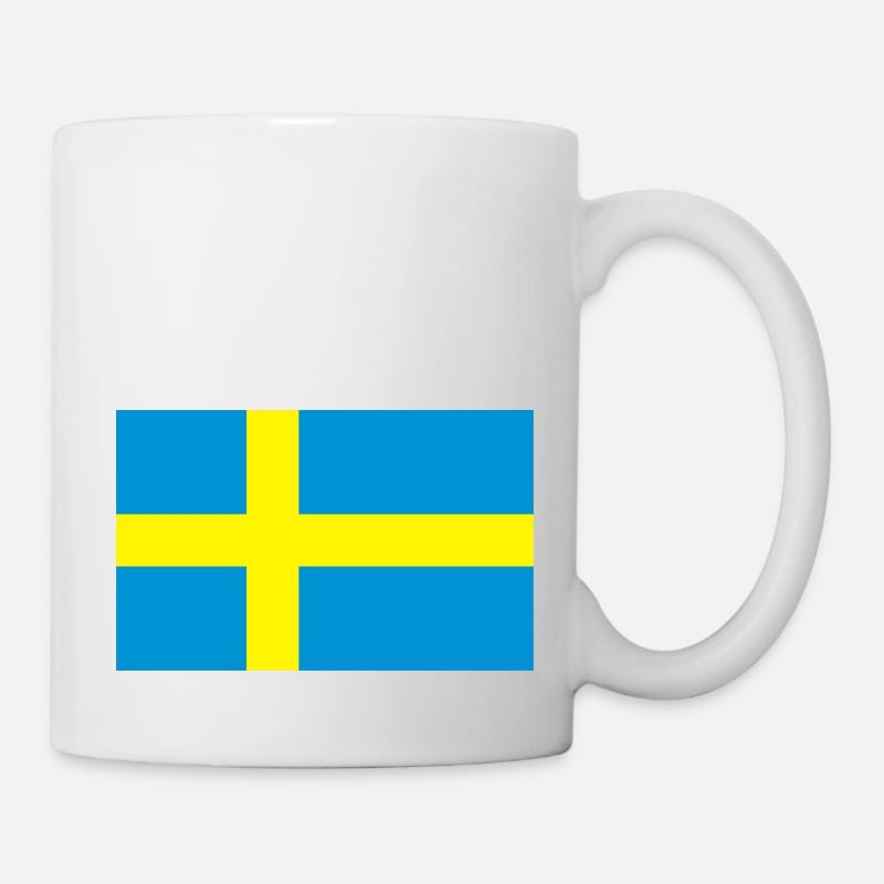 Drapeau de la Suède - Mug blanc - blanc