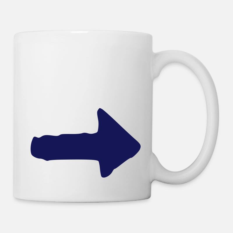Pfeil XX Blau - Tasse - Weiß