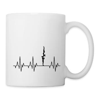 Herzschlag EKG Gymnastik Turnen Akrobatik Sport - Tasse - Weiß - Rechts