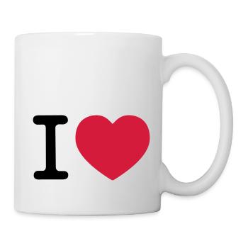 i love - Tasse - Weiß - Rechts