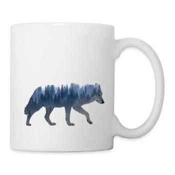 Wolf forest - Mug - white - Right