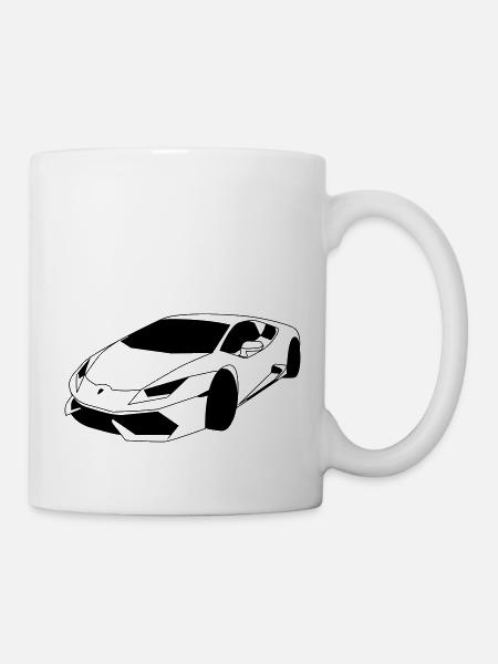 Lambo Sportwagen - Tasse - Weiß