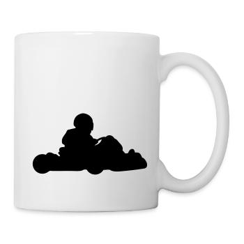 go_kart_silhouette_c1 - Tasse - Weiß - Rechts