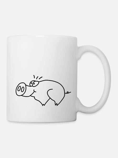 Schwein - Tasse - Weiß