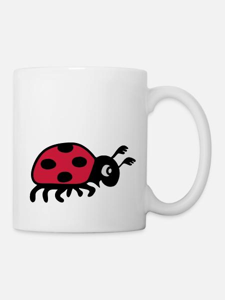 marini marienkäfer glückskäfer insekt punkte liebe - Tasse - Weiß