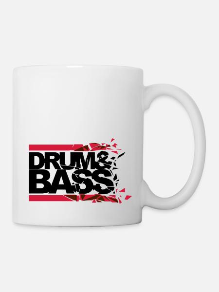 Drum 'n' Bass shattered - Tasse - Weiß