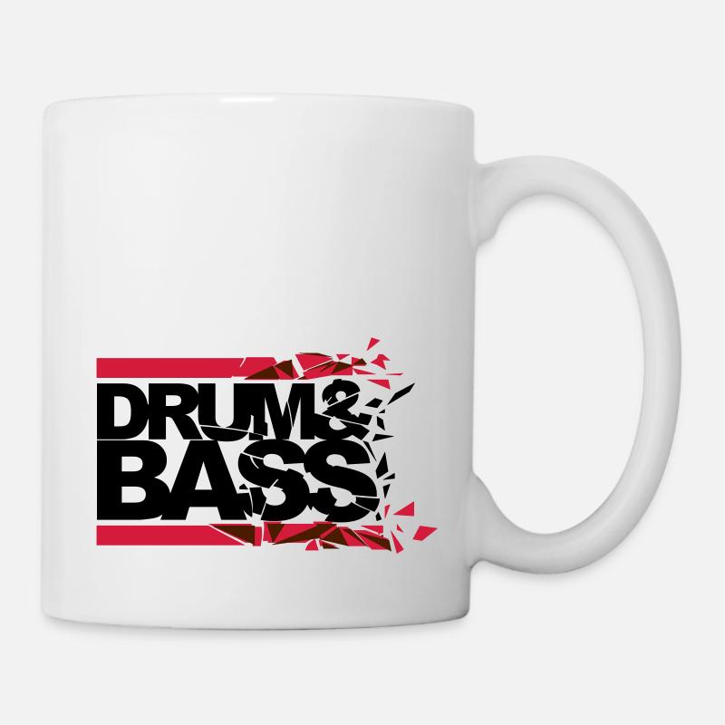Drum 'n' Bass shattered - Tasse - Weiß