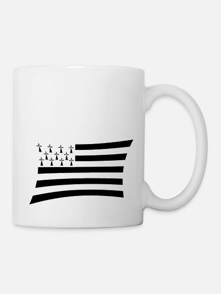 Drapeau Breizh - Mug blanc - blanc