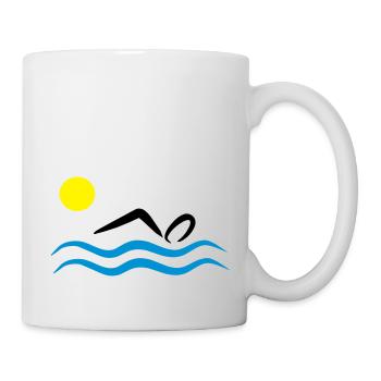 natation - Mug blanc - blanc - Droite