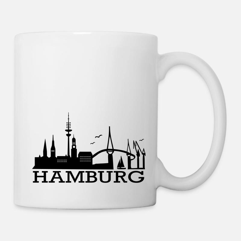 Hamburg Skyline - Tasse - Weiß