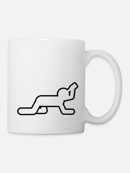 saufen - Tasse - Weiß