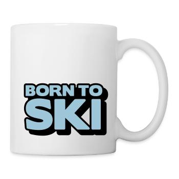 born to ski 2 col - Mug - white - Right